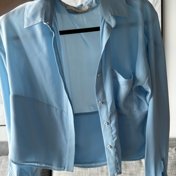 Light blue shirt from iso Greece. Perfect condition used only 4-5 times. - Picture 3 of 5